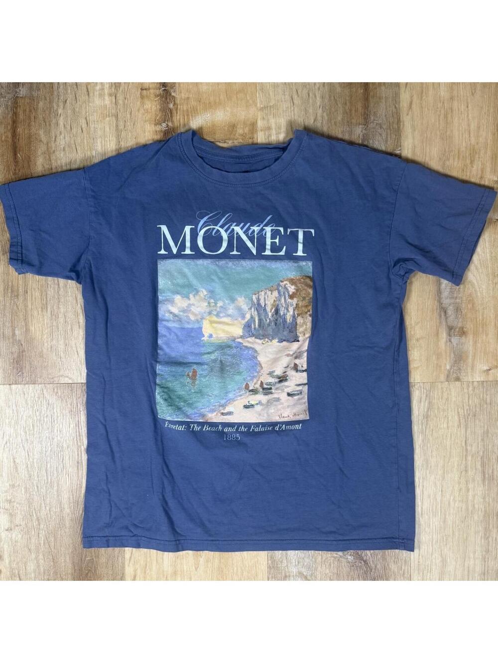 Claude Monet Blue Art Graphic T-Shirt – Size S